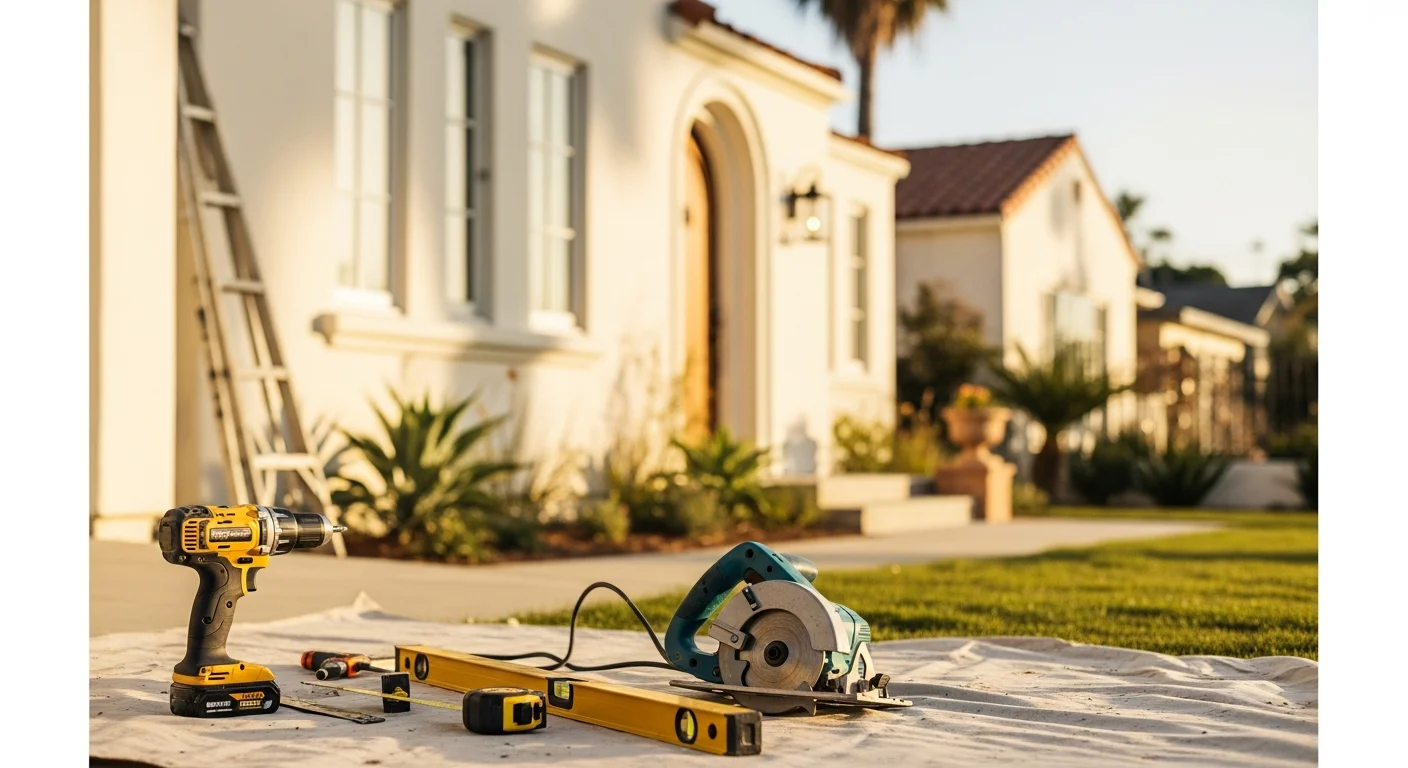 General contractor team working on residential construction project in Los Angeles